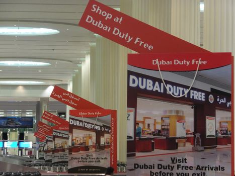 The newer Terminal 3 (Emirates) at Dubai International Airport in the UAE. It is the single largest building in the world by floor space.