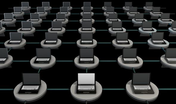 Computer Network and Cloud Computing Servers Art
