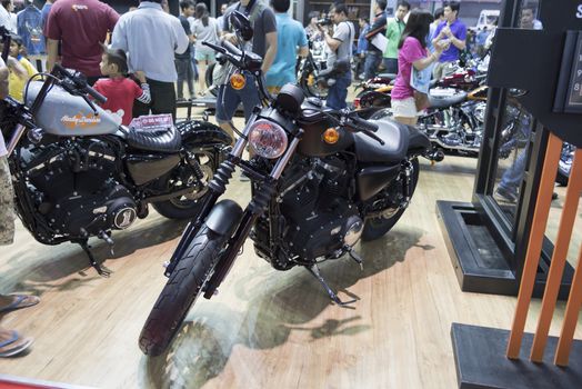 BANGKOK,THAILAND - APRIL 4 : kawasaki motorcycle show on April 4,2015 at the 36th Bangkok international motor show in Thailand.