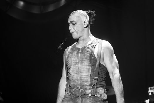 Tyske Rammstein spiller på Valle Hovin. Konsert februar 2012.