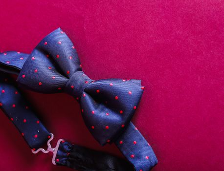 Bow tie on a violet background