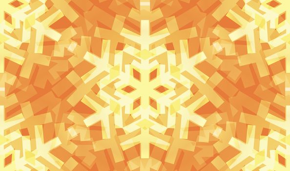 Awesome Shiny Gold Light Snowflakes Seamless Pattern for Winter or Christmas Desing.