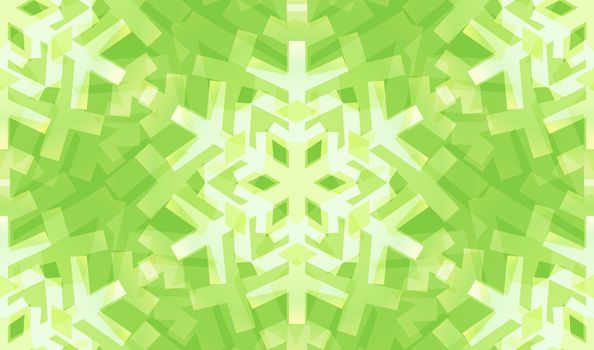 Awesome Shiny Green Snowflakes Seamless Pattern for Winter or Christmas Desing.