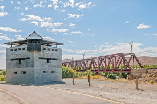 Blockhouse at the Geelbek River railway bridge in the Western Cape. Used by the British troups to defend the bridge during the second Boer War 1899-1902