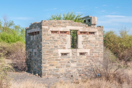 Blockhouse used by the British troups to defend the railway bridge during the second Boer War 1899-1902.