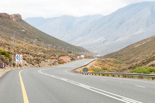 Southern end of the Hex River Pass in the Western Cape Province of South Africa