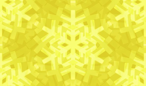 Awesome Shiny Lemon Snowflakes Seamless Pattern for Winter or Christmas Desing.