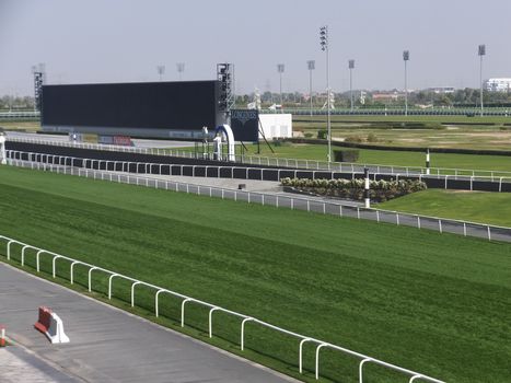 Meydan Racecourse in Dubai, UAE.  The Dubai World Cup, the world's richest race day with over US$26.25 million in prize money, is held here.