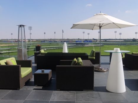 Meydan Racecourse in Dubai, UAE.  The Dubai World Cup, the world's richest race day with over US$26.25 million in prize money, is held here.