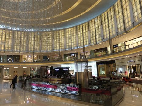 The 440,000 sq ft Fashion Avenue at Dubai Mall in Dubai, UAE. Dubai mall is the worlds largest shopping mall.