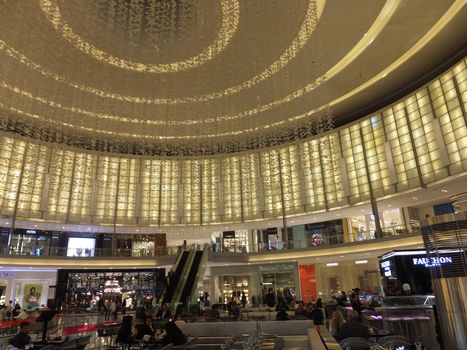 The 440,000 sq ft Fashion Avenue at Dubai Mall in Dubai, UAE. Dubai mall is the worlds largest shopping mall.
