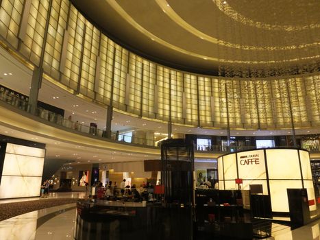 The 440,000 sq ft Fashion Avenue at Dubai Mall in Dubai, UAE. Dubai mall is the worlds largest shopping mall.