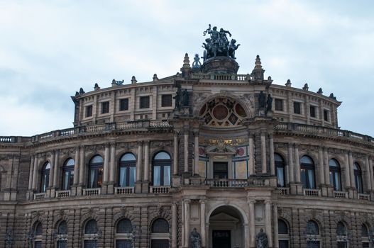 Sights of the city of Dresden. Germany. Ancient architecture.