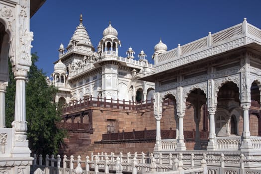 Marble Cenotaph of Maharaja Jaswant Singh in Jodhpur in Rajasthan in India