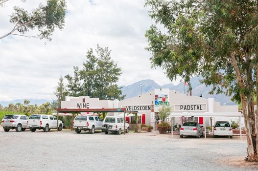HEX RIVER, SOUTH AFRICA - DECEMBER 2, 2014: A highly acclaimed  roadside stall in the Hex River Valley