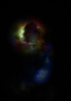 Star field in space a nebulae and a gas congestion. "Elements of this image furnished by NASA".