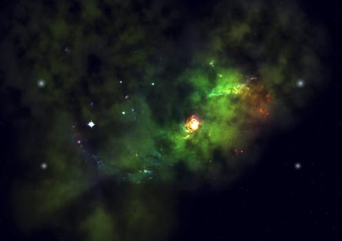Small part of an infinite star field of space in the Universe. "Elements of this image furnished by NASA".