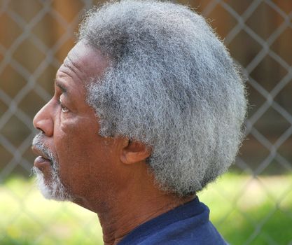 African american male expressions outside.