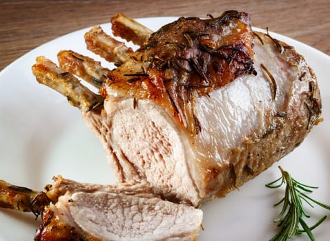 Grilled meat with rosemary