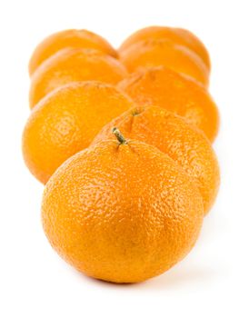 Tangerines isolated on white