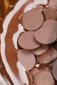 Ingredients for preparation of artigianal chocolate bar with dried fruits