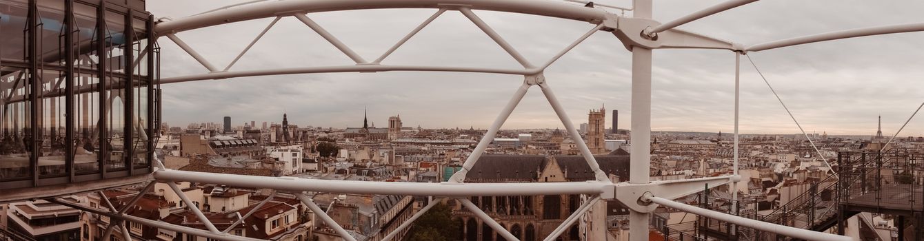 Paris. View of the city roofs. Instagram style filtred image
