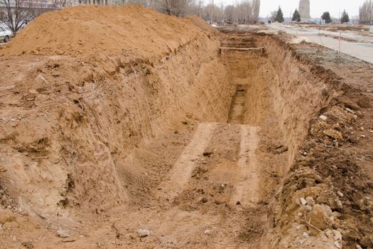 Dug a pit, trench