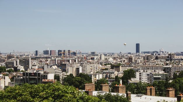 The View of Paris from above. Panorana