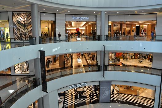 Bloomingdales at Dubai Mall in Dubai, UAE. The mall is the world's largest shopping mall based on total area and 6th largest by gross leasable area.