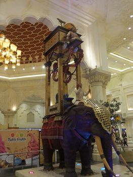 India Court at Ibn Battuta Mall in Dubai, UAE. It is the worlds largest themed shopping mall and consists of six courts.