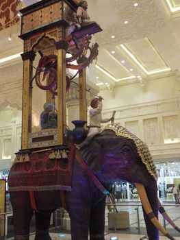 India Court at Ibn Battuta Mall in Dubai, UAE. It is the worlds largest themed shopping mall and consists of six courts.