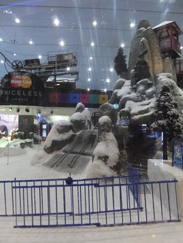 Ski Dubai at Mall of the Emirates in Dubai, UAE. Ski Dubai is an indoor ski resort with 22,500 square meters of indoor ski area.