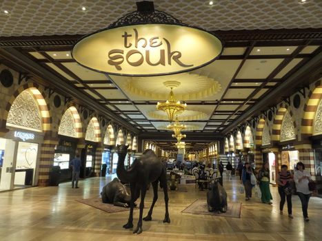 The Souk at Dubai Mall in Dubai, UAE. The mall is the world's largest shopping mall based on total area and 6th largest by gross leasable area.