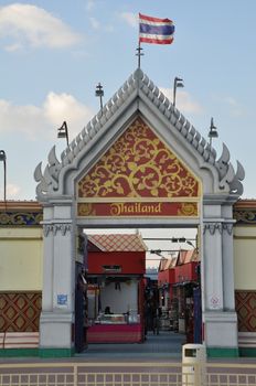 Thailand pavilion at Global Village in Dubai, UAE. It is claimed to be the world's largest tourism, leisure and entertainment project.