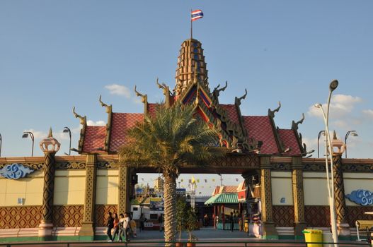 Thailand pavilion at Global Village in Dubai, UAE. It is claimed to be the world's largest tourism, leisure and entertainment project.