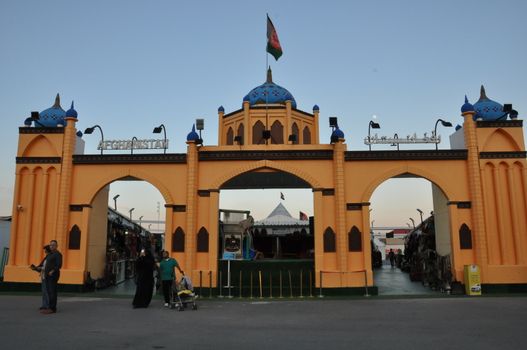 Afghanistan pavilion at Global Village in Dubai, UAE. It is claimed to be the world's largest tourism, leisure and entertainment project.