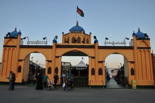 Afghanistan pavilion at Global Village in Dubai, UAE. It is claimed to be the world's largest tourism, leisure and entertainment project.