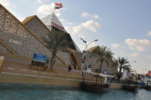 Egypt pavilion at Global Village in Dubai, UAE. It is claimed to be the world's largest tourism, leisure and entertainment project.
