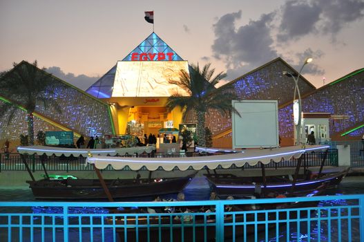 Egypt pavilion at Global Village in Dubai, UAE. It is claimed to be the world's largest tourism, leisure and entertainment project.