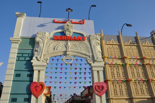 Germany pavilion at Global Village in Dubai, UAE. It is claimed to be the world's largest tourism, leisure and entertainment project.