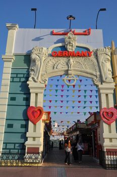 Germany pavilion at Global Village in Dubai, UAE. It is claimed to be the world's largest tourism, leisure and entertainment project.