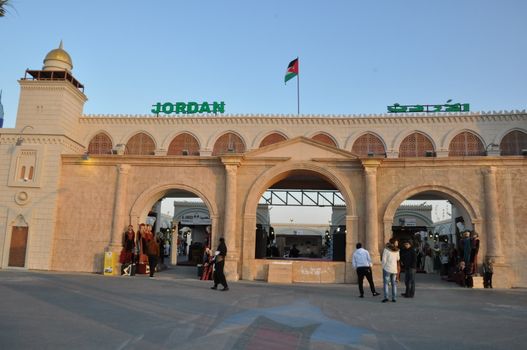 Jordan pavilion at Global Village in Dubai, UAE. It is claimed to be the world's largest tourism, leisure and entertainment project.