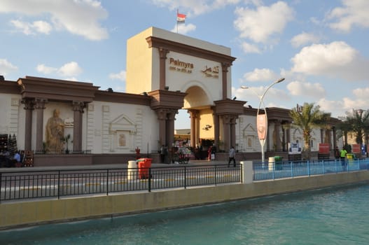 Palmyra pavilion at Global Village in Dubai, UAE. It is claimed to be the world's largest tourism, leisure and entertainment project.