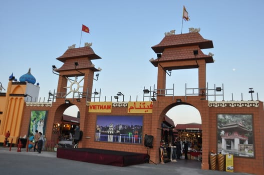 Vietnam pavilion at Global Village in Dubai, UAE. It is claimed to be the world's largest tourism, leisure and entertainment project.