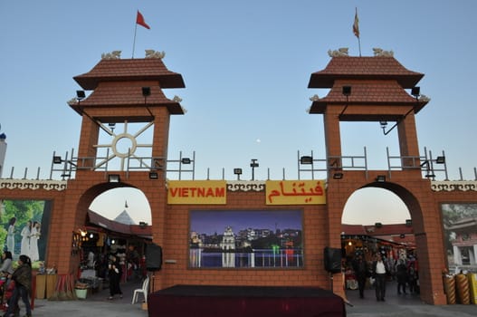 Vietnam pavilion at Global Village in Dubai, UAE. It is claimed to be the world's largest tourism, leisure and entertainment project.