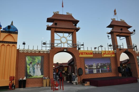 Vietnam pavilion at Global Village in Dubai, UAE. It is claimed to be the world's largest tourism, leisure and entertainment project.