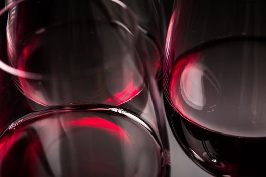 Glasses of red wine