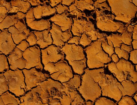 Cracked Desert Earth with Natural Dirties closeup as Background