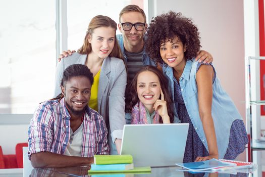 Fashion students working as a team at the college