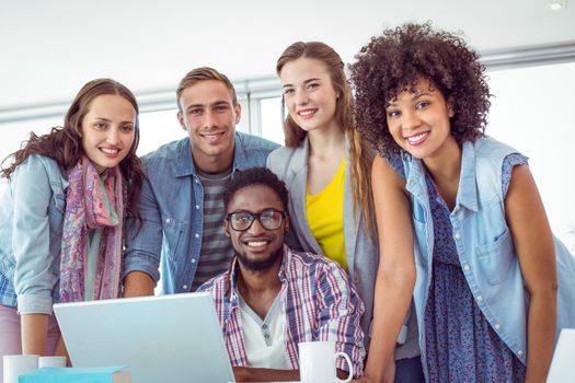 Fashion students working as a team at the college